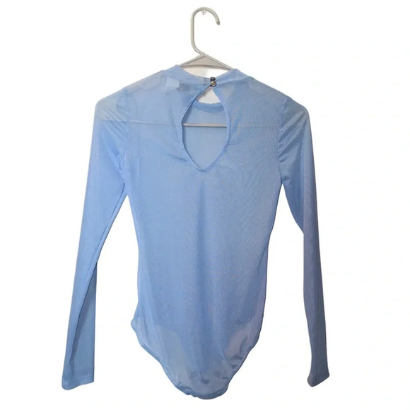 Sky blue mesh bodysuit - Picture 2 of 3